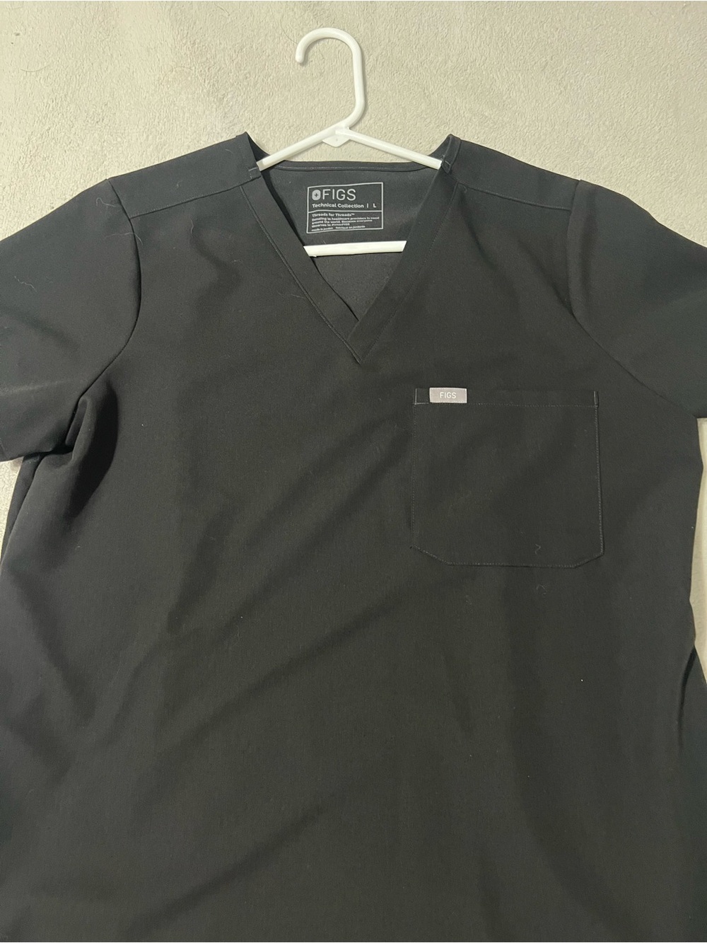 Figs Catarina scrub top large regular! Black!